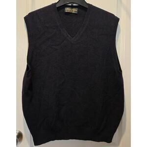 Brooks Brothers 100% lambswool Navy Blue sweater vest sz L